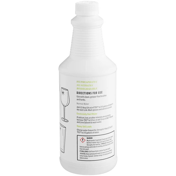 National Chemicals Inc. 21002 TDC Triple Duty Concentrate Bar Glass Liquid Detergent 32 Oz. - 12/Case 4 National Chemicals Inc. 21002 TDC Triple Duty Concentrate Bar Glass Liquid Detergent 32 Oz. - 12/Case - Image 2
