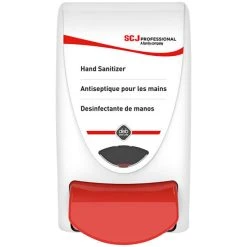SC Johnson Professional Sanitize SAN1LDS 1 Liter White And Red Foaming Hand Sanitizer Dispenser - 15/Case