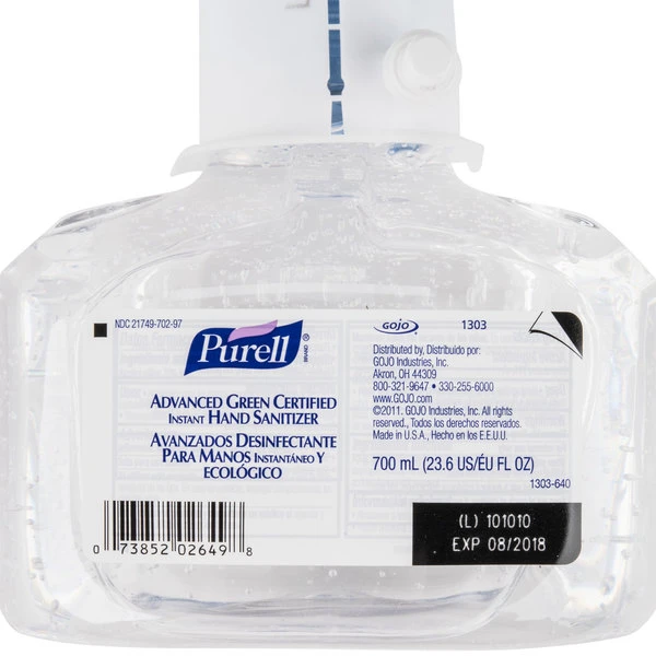Purell® 1303-03 LTX Advanced Green Certified 700 ML Gel Instant Hand Sanitizer 7 Purell® 1303-03 LTX Advanced Green Certified 700 ML Gel Instant Hand Sanitizer - Image 5