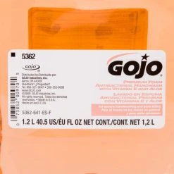 GOJO® 5362-02 TFX Premium 1200 ML Fresh Fruit Foaming Antibacterial Hand Soap - 2/Case -Unger Sales 645764