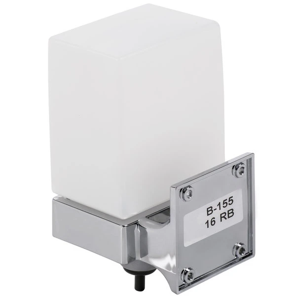 Bobrick ClassicSeries B-155 LiquidMate Wall-Mounted 24 Oz. Soap Dispenser With Chrome Plated ABS Mounting Bracket 5 Bobrick ClassicSeries B-155 LiquidMate Wall-Mounted 24 Oz. Soap Dispenser With Chrome Plated ABS Mounting Bracket - Image 3