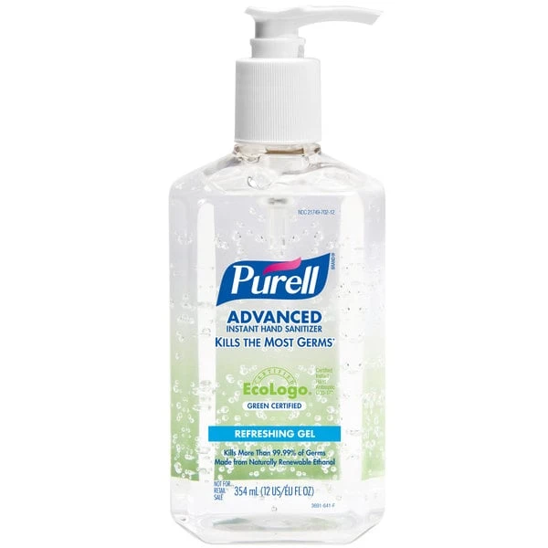 Purell® 3691-12 Advanced Green Certified 12 Oz. Gel Instant Hand Sanitizer - 12/Case 3 Purell® 3691-12 Advanced Green Certified 12 Oz. Gel Instant Hand Sanitizer - 12/Case
