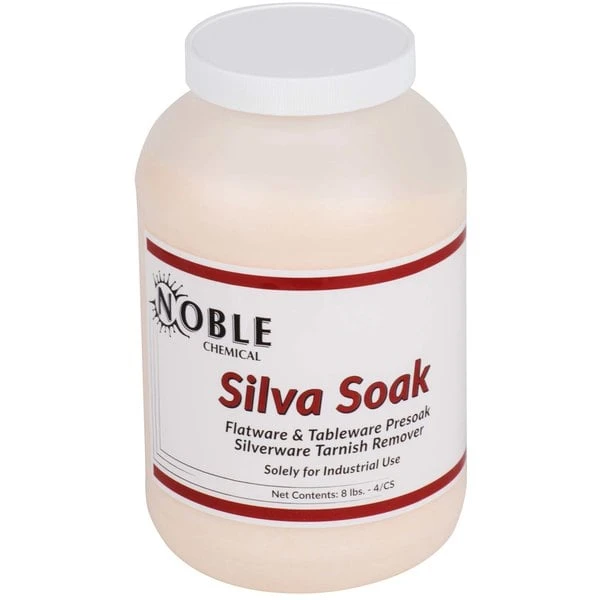 Noble Chemical 8 Lb. / 128 Oz. Silva Soak Tableware Presoak Powder - 4/Case 4 Noble Chemical 8 Lb. / 128 Oz. Silva Soak Tableware Presoak Powder - 4/Case - Image 2