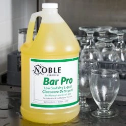 Noble Chemical Bar Pro 1 Gallon / 128 Oz. Low Sudsing Manual Glass Washer Detergent