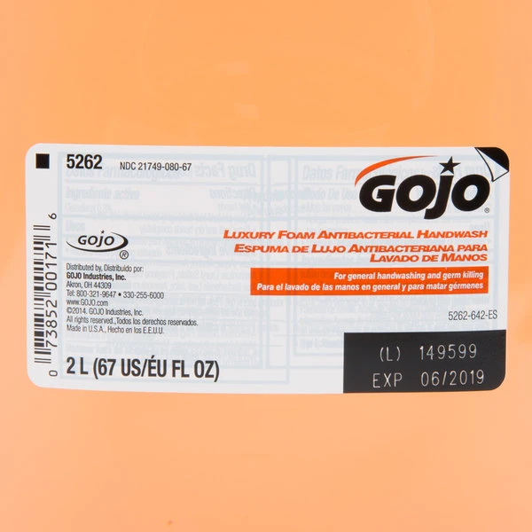 GOJO® 5262-02 FMX-20 Luxury 2000 ML Orange Blossom Foaming Antibacterial Hand Soap With PCMX 8 GOJO® 5262-02 FMX-20 Luxury 2000 ML Orange Blossom Foaming Antibacterial Hand Soap With PCMX - Image 6